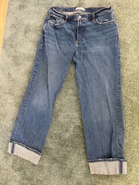 Abercrombie & Fitch Women's Wide-Leg Denim Jeans - Medium Blue Wash